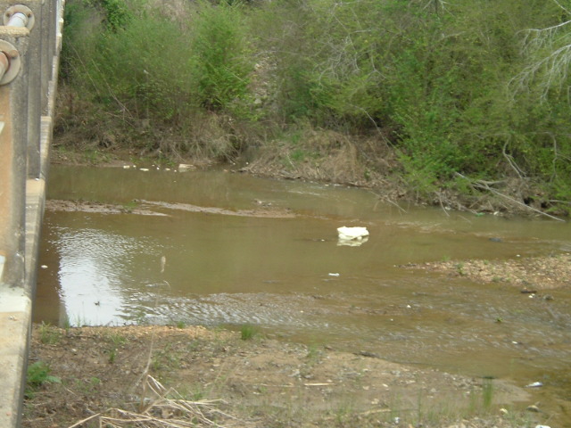 Debris from the truck accident near Ragsdale Creek