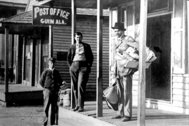 Historic downtown Guin near the post office