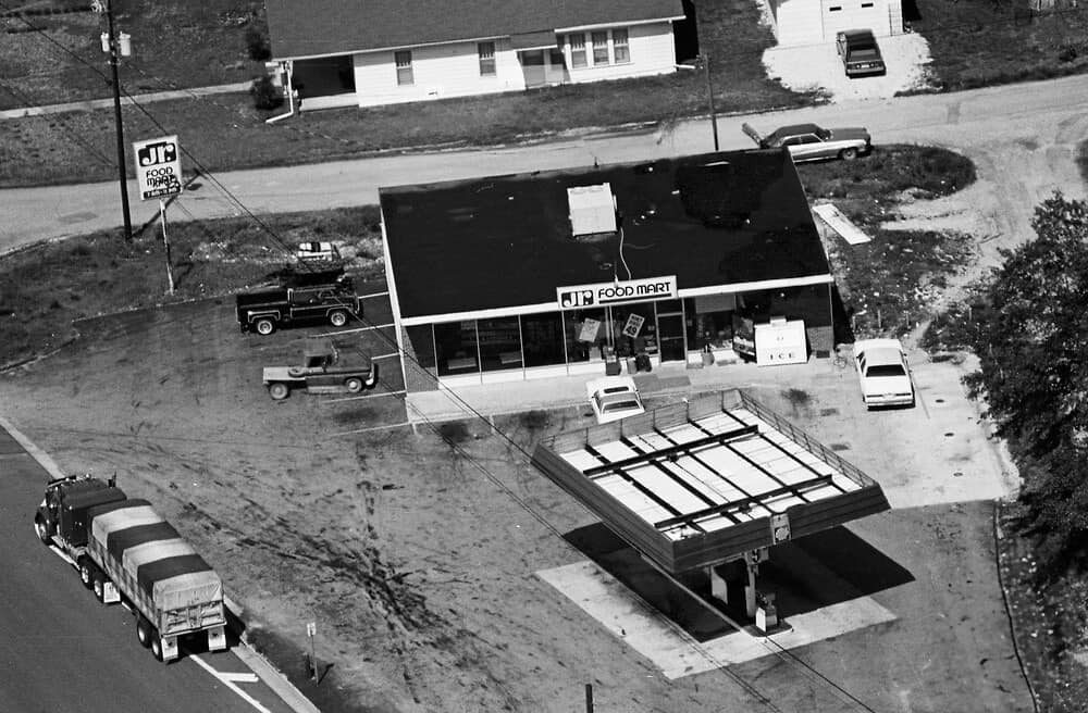 Aerial view of Panther Mart in Hackleburg