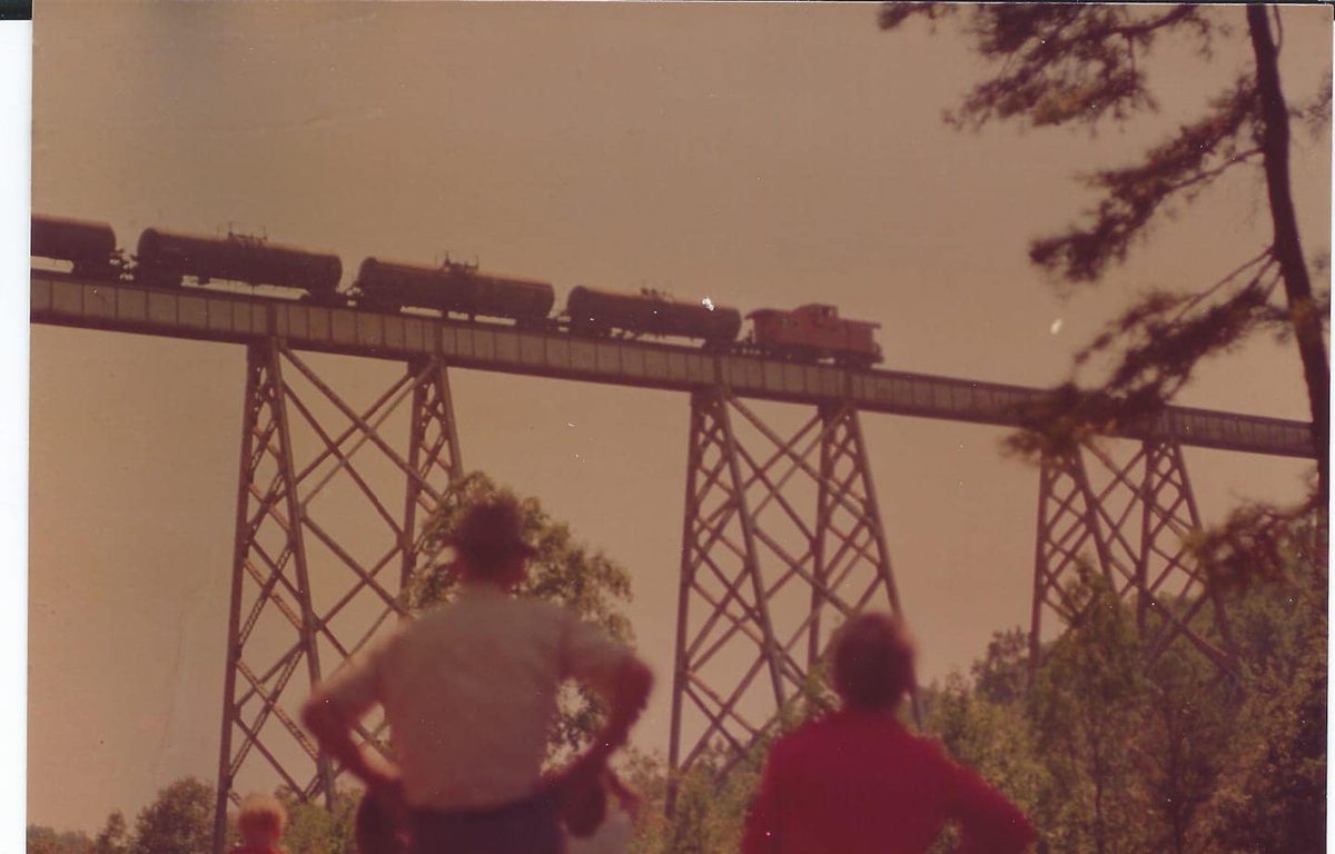 Historic train trestle in Hackleburg