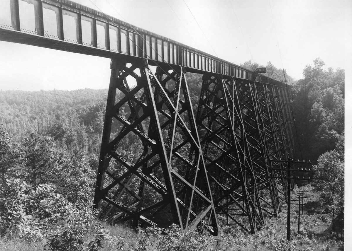 Second historic train trestle view in Hackleburg